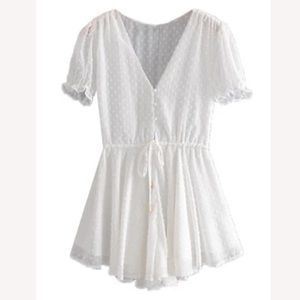 White romper goodnight macaroon